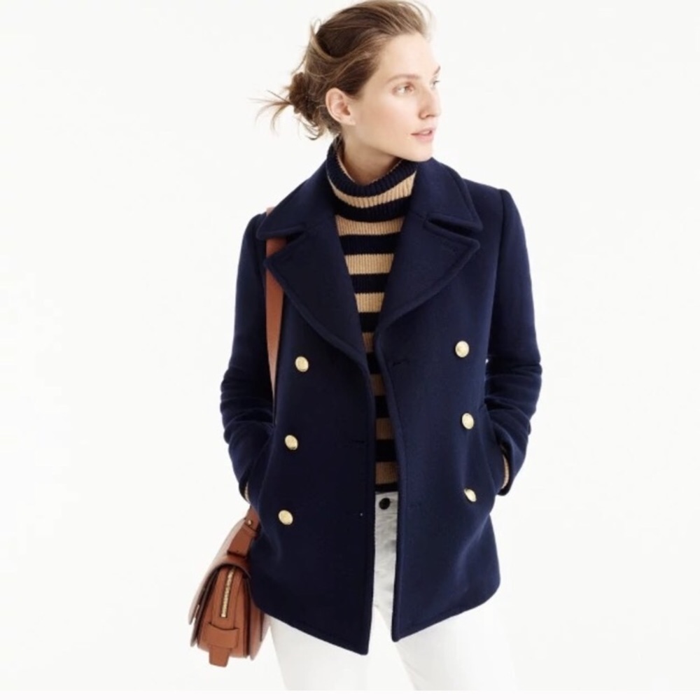 J. Crew Navy Wool Coat